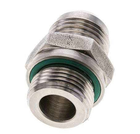 JIC Double Nipple M27 X 2 x UN 1-1/16''-12 Acier inoxydable FKM 210bar (2950.5psi)