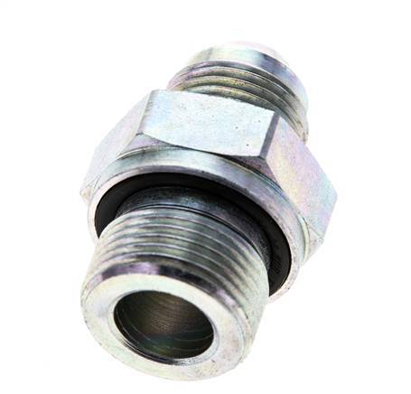 JIC Double Nipple M22 X 1.5 x UNF 3/4''-16 Acier NBR 275bar (3863.75psi)