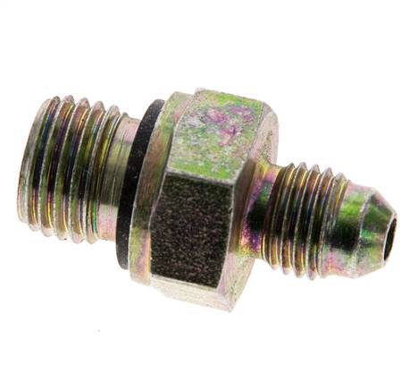 JIC Double Nipple M14 X 1.5 x UNF 7/16''-20 Acier NBR 310bar (4355.5psi)