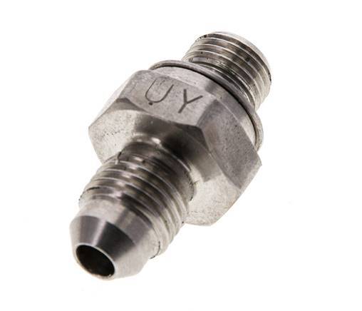 JIC Double Nipple M10 X 1 x UNF 7/16''-20 Acier inoxydable FKM 310bar (4355.5psi)