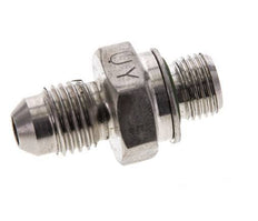 JIC Double Nipple M10 X 1 x UNF 7/16''-20 Acier inoxydable FKM 310bar (4355.5psi)