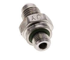 JIC Double Nipple M10 X 1 x UNF 7/16''-20 Acier inoxydable FKM 310bar (4355.5psi)