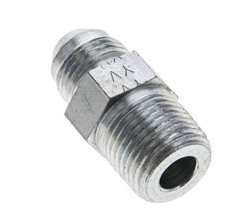 JIC Double Nipple UNF 3/4''-16 x 1/2'' NPT Steel 210bar (2950.5psi) [2 Pieces]