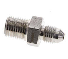 JIC Double Nipple UNF 7/16''-20 x 1/4'' NPT Stainless Steel 275bar (3863.75psi)