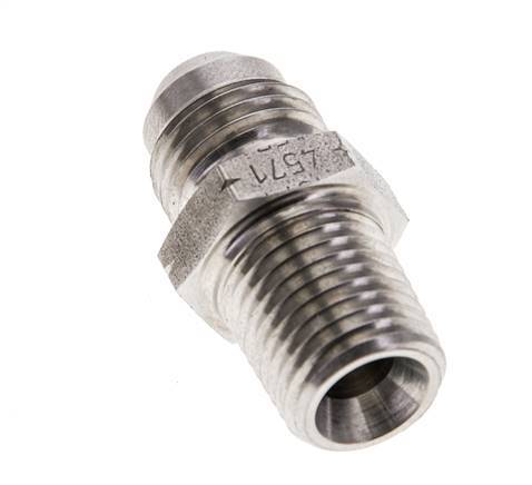 JIC Double Nipple UNF 9/16''-18 x 1/4'' NPT Stainless Steel 275bar (3863.75psi)