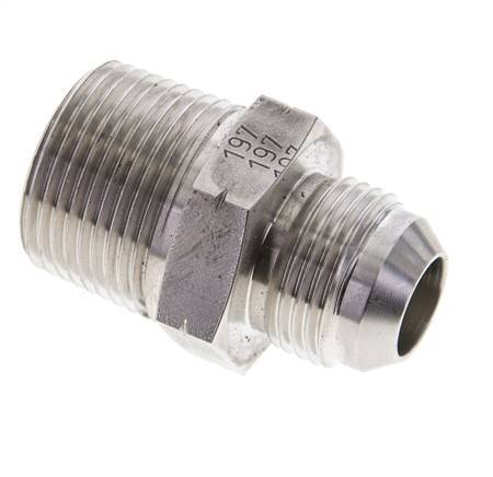 JIC Double Nipple UN 1-1/16''-12 x 1'' NPT Stainless Steel 140bar (1967.0psi)