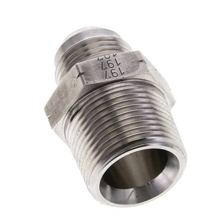 JIC Double Nipple UN 1-1/16''-12 x 1'' NPT Stainless Steel 140bar (1967.0psi)