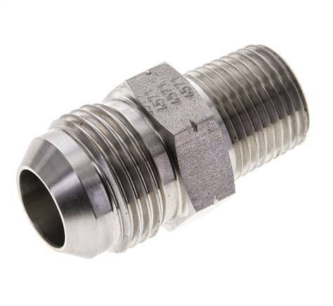 JIC Double Nipple UN 1-1/16''-12 x 1/2'' NPT Stainless Steel 210bar (2950.5psi)