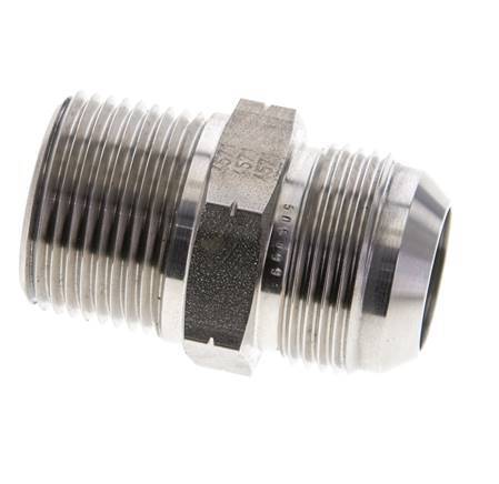 JIC Double Nipple UN 1-5/16''-12 x 1'' NPT Stainless Steel 140bar (1967.0psi)