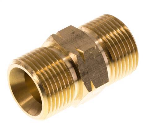 Embout double G3/4'' mâle x mâle gauche Laiton 16bar (224.8psi) 27mm Hex