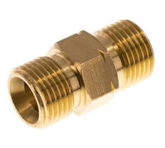 Embout double G1/2'' mâle x mâle gauche Laiton 16bar (224.8psi) 22mm Hex