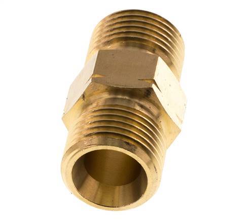 Embout double G1/2'' mâle x mâle gauche Laiton 16bar (224.8psi) 22mm Hex