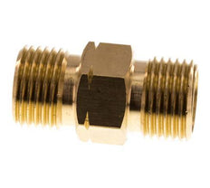 Embout double G1/2'' mâle x mâle gauche Laiton 16bar (224.8psi) 22mm Hex