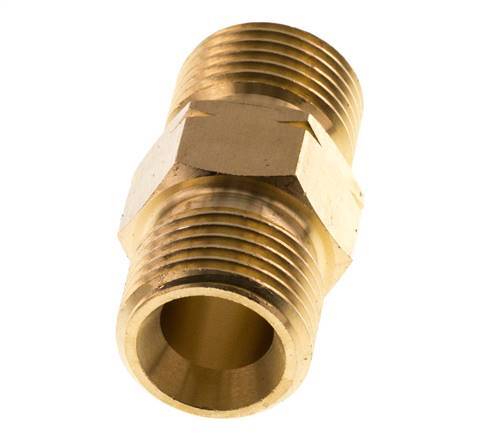 Embout double G1/2'' mâle x mâle gauche Laiton 16bar (224.8psi) 22mm Hex