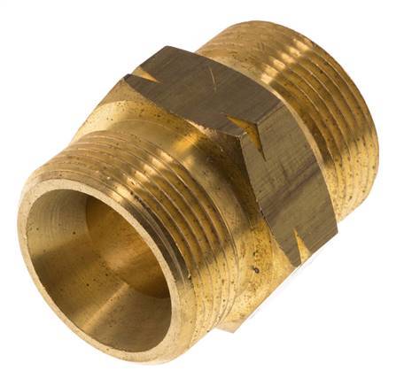 Embout double G1 1/4'' mâle x mâle gauche Laiton 16bar (224.8psi) 46mm Hex