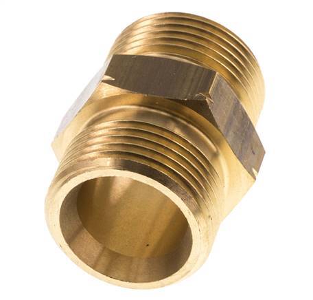 Embout double G1'' mâle x mâle gauche Laiton 16bar (224.8psi) 36mm Hex