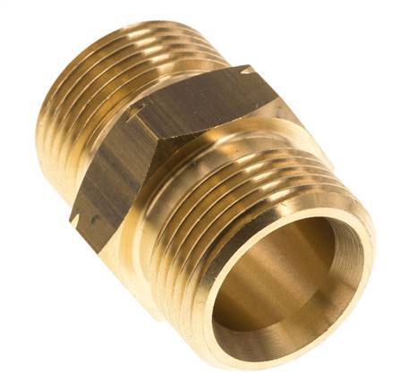 Embout double G1'' mâle x mâle gauche Laiton 16bar (224.8psi) 36mm Hex