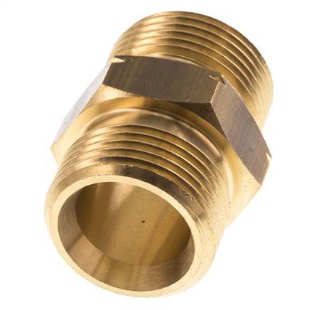 Embout double G1'' mâle x mâle gauche Laiton 16bar (224.8psi) 36mm Hex