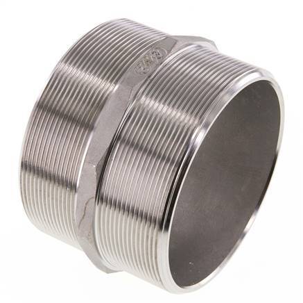 Double embout G4'' en acier inoxydable Joint plat 16bar (224.8psi) 117mm Hex
