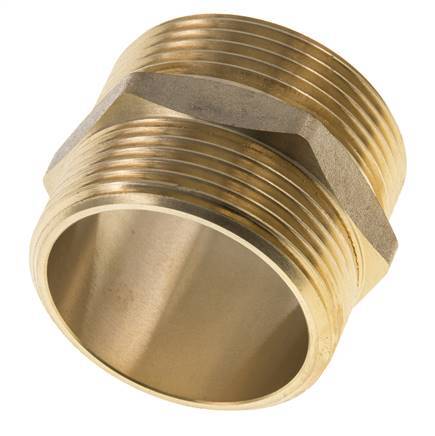 Embout double G1 1/2'' Laiton Joint plat 16bar (224.8psi) 48mm Hex