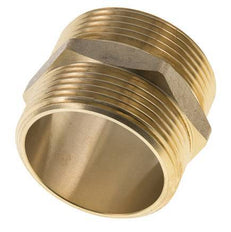 Embout double G1 1/2'' Laiton Joint plat 16bar (224.8psi) 48mm Hex