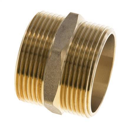 Embout double G1 1/2'' Laiton Joint plat 16bar (224.8psi) 48mm Hex