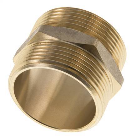 Embout double G1 1/2'' Laiton Joint plat 16bar (224.8psi) 48mm Hex