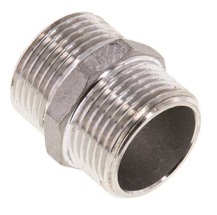 Raccord double G1'' en acier inoxydable Joint plat 16bar (224.8psi) Hexagone 36mm