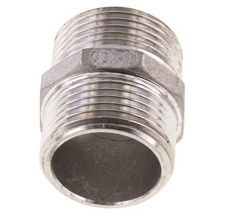 Raccord double G1'' en acier inoxydable Joint plat 16bar (224.8psi) Hexagone 36mm