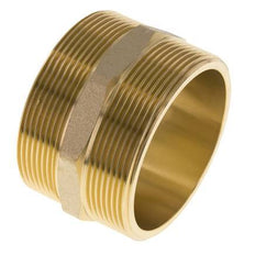Embout double G2 1/2'' laiton joint plat 16bar (224.8psi) 76mm Hex