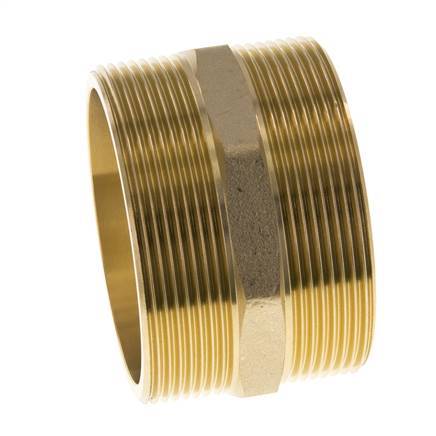 Embout double G2 1/2'' laiton joint plat 16bar (224.8psi) 76mm Hex