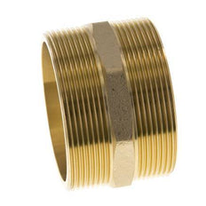 Embout double G2 1/2'' laiton joint plat 16bar (224.8psi) 76mm Hex