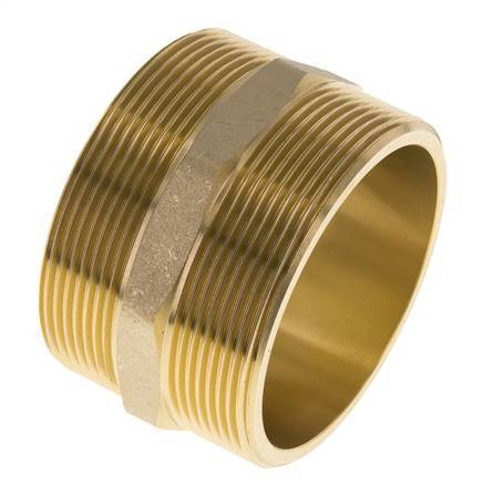 Embout double G2 1/2'' laiton joint plat 16bar (224.8psi) 76mm Hex