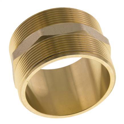 Embout double G2 1/2'' laiton joint plat 16bar (224.8psi) 76mm Hex