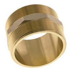 Embout double G2 1/2'' laiton joint plat 16bar (224.8psi) 76mm Hex