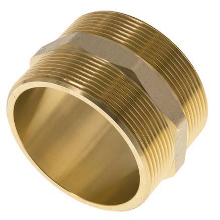 Embout double G2 1/2'' laiton joint plat 16bar (224.8psi) 76mm Hex