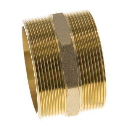 Embout double G2 1/2'' laiton joint plat 16bar (224.8psi) 76mm Hex