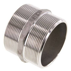 Double embout G2 1/2'' en acier inoxydable à joint plat 16bar (224.8psi) Hexagone 78mm
