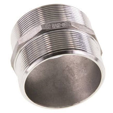 Double embout G2 1/2'' en acier inoxydable à joint plat 16bar (224.8psi) Hexagone 78mm