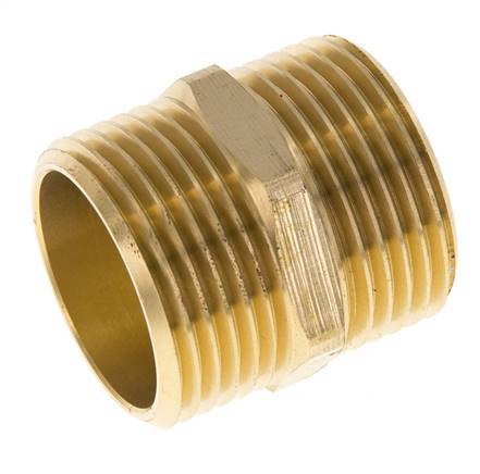 Embout double G1'' Laiton Joint plat 16bar (224.8psi) 33mm Hex