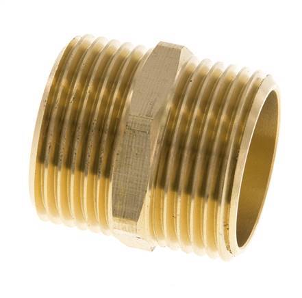 Embout double G1'' Laiton Joint plat 16bar (224.8psi) 33mm Hex