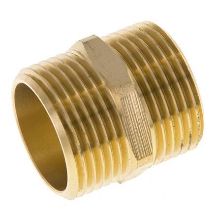 Embout double G1'' Laiton Joint plat 16bar (224.8psi) 33mm Hex