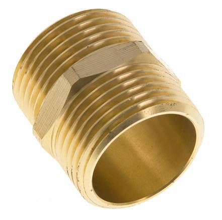 Embout double G1'' Laiton Joint plat 16bar (224.8psi) 33mm Hex