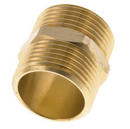 Embout double G1'' Laiton Joint plat 16bar (224.8psi) 33mm Hex