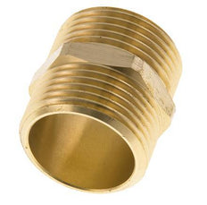 Embout double G1'' Laiton Joint plat 16bar (224.8psi) 33mm Hex