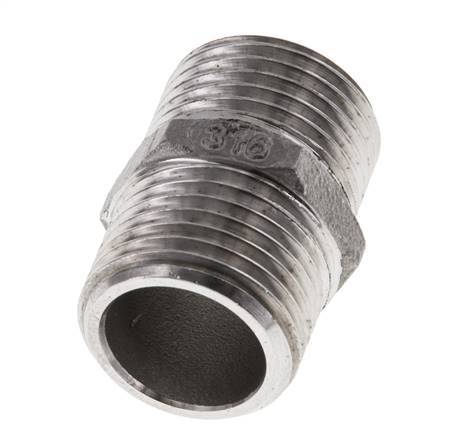 Raccord double G1/2'' en acier inoxydable Joint plat 16bar (224.8psi) 22mm Hex