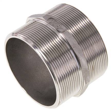 Double embout G3'' en acier inoxydable Joint plat 16bar (224.8psi) 92mm Hex