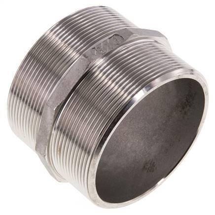 Double embout G3'' en acier inoxydable Joint plat 16bar (224.8psi) 92mm Hex