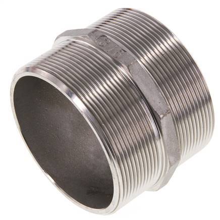 Double embout G3'' en acier inoxydable Joint plat 16bar (224.8psi) 92mm Hex