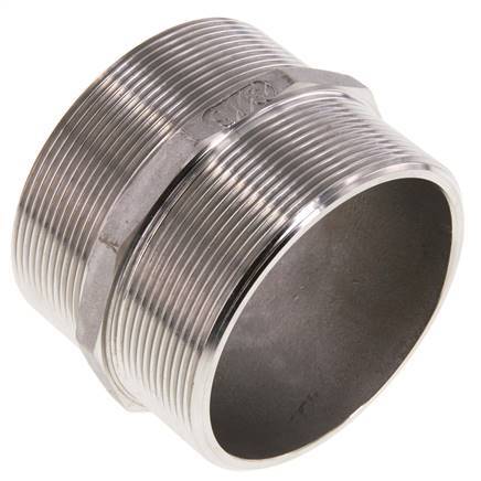 Double embout G3'' en acier inoxydable Joint plat 16bar (224.8psi) 92mm Hex
